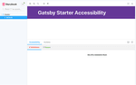 Screen showing A11y accessibility testing has passed during Gatsby build