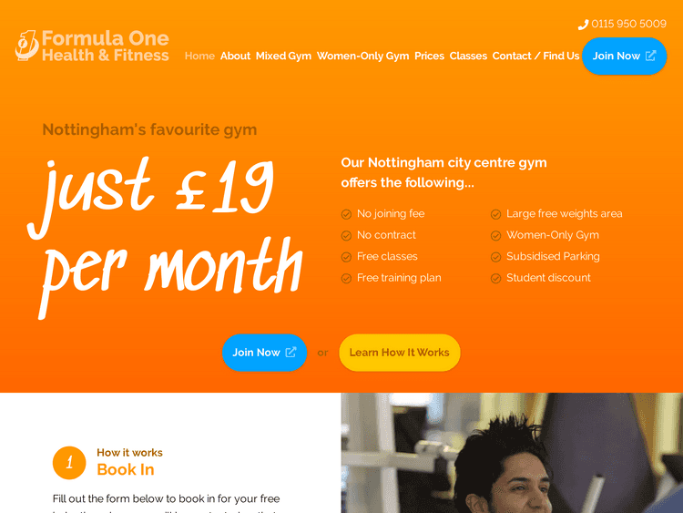 Screenshot of Formula One Gym