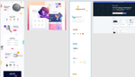 Screenshot of Figma showing different screenshots from Dribbble, Behance and Refactoring UI for inspiration